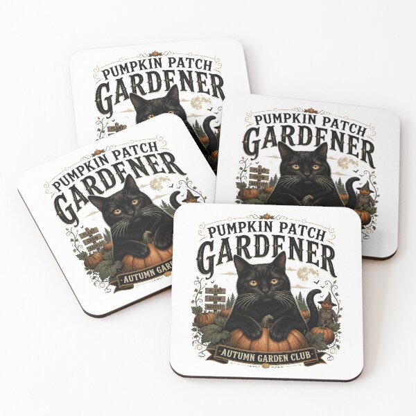 Item preview, Pumpkin Patch Gardener Black Cat Halloween Retro Poster designed and sold by LiviuGligoros.