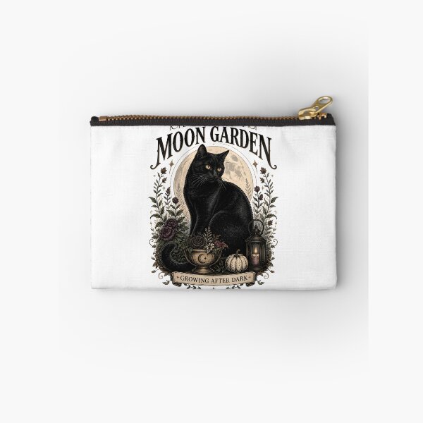 Item preview, Black Cat Moon Garden Black Cat Halloween Gothic Storybook Art designed and sold by LiviuGligoros.