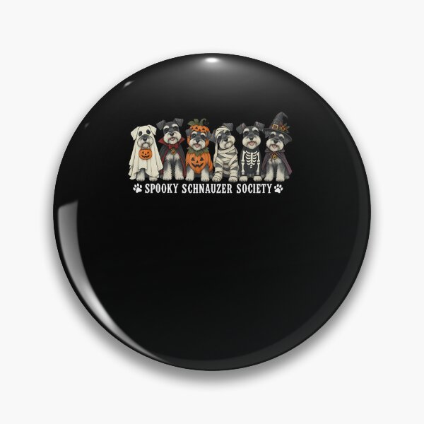 Item preview, Cute Funny Spooky Schnauzer Society Boo Skeleton Dog Ghosts designed and sold by RealestInternet.