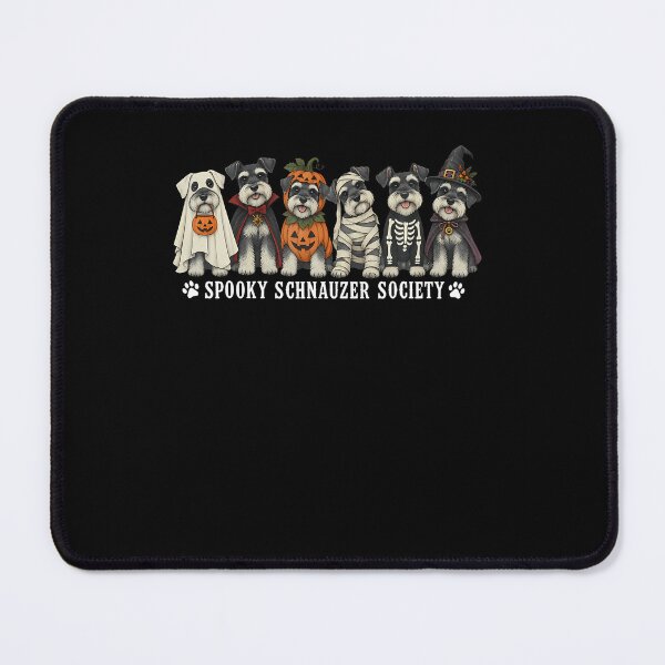 Item preview, Cute Funny Spooky Schnauzer Society Boo Skeleton Dog Ghosts designed and sold by RealestInternet.