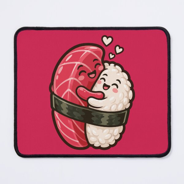 Item preview, Cute Sushi Hugging Couple – Kawaii Tuna & Rice Love Food Illustration designed and sold by Leeded.