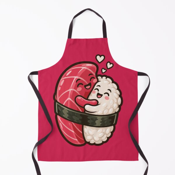 Item preview, Cute Sushi Hugging Couple – Kawaii Tuna & Rice Love Food Illustration designed and sold by Leeded.