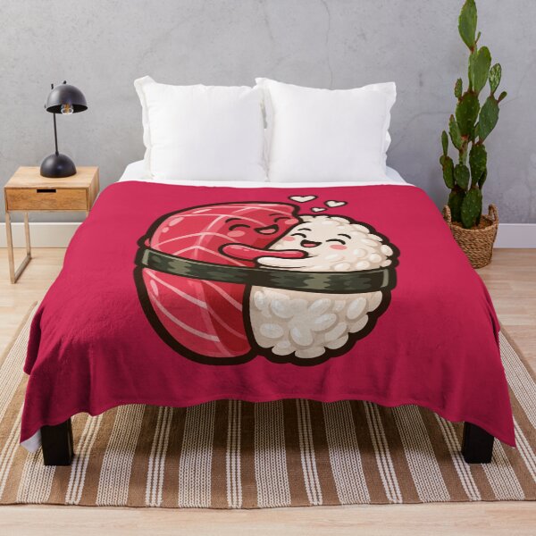 Item preview, Cute Sushi Hugging Couple – Kawaii Tuna & Rice Love Food Illustration designed and sold by Leeded.