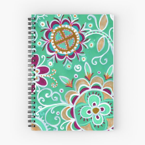 Item preview, Mint Green Folk Floral Mandala designed and sold by Fani*.