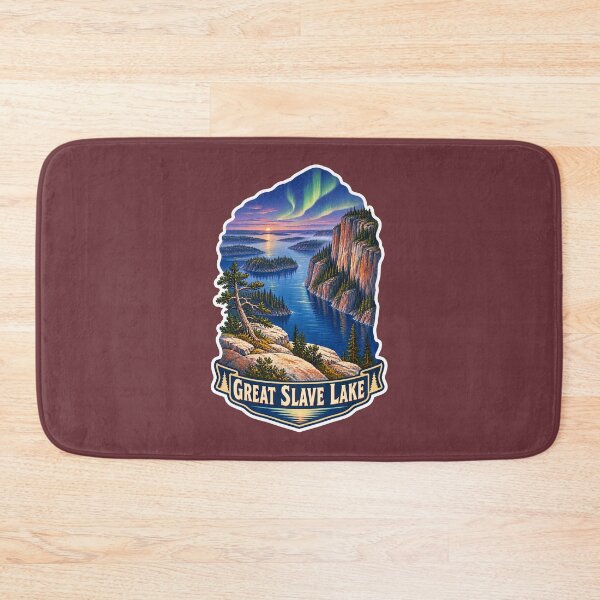 Item preview, Great Slave Lake Vintage Canadian Northern Lights Print designed and sold by PinUpPizzazz.