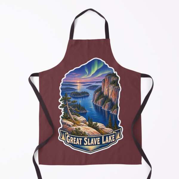 Item preview, Great Slave Lake Vintage Canadian Northern Lights Print designed and sold by PinUpPizzazz.