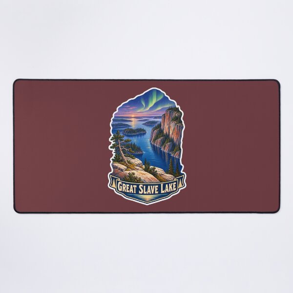 Item preview, Great Slave Lake Vintage Canadian Northern Lights Print designed and sold by PinUpPizzazz.