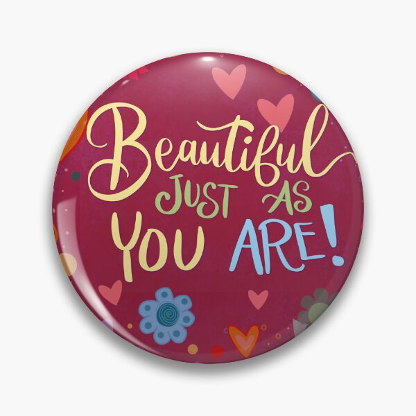 Item preview, Beautiful Just as You Are – Colorful Floral Self-Love Art designed and sold by Inspirivity.