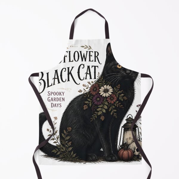 Item preview, Wildflower Black Cat Black Cat Halloween Gothic Storybook Art designed and sold by LiviuGligoros.