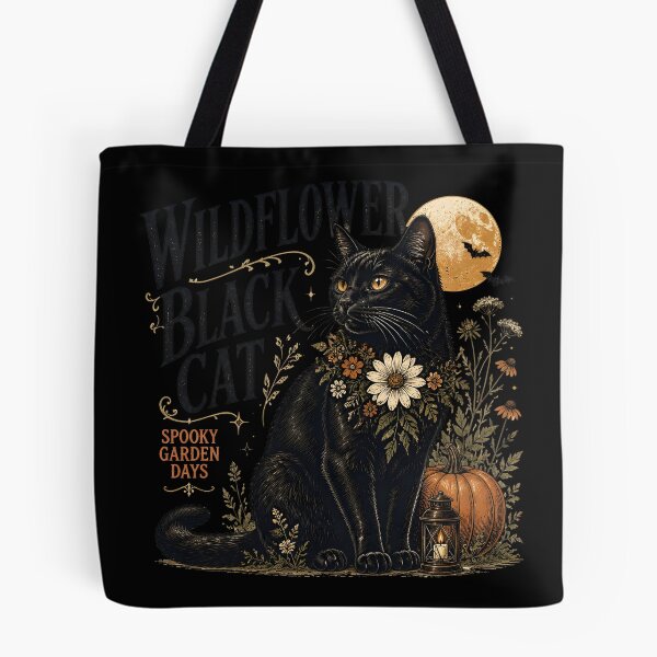 Item preview, Wildflower Black Cat Black Cat Halloween Retro Poster designed and sold by LiviuGligoros.