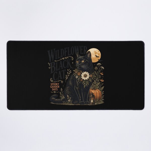 Item preview, Wildflower Black Cat Black Cat Halloween Retro Poster designed and sold by LiviuGligoros.
