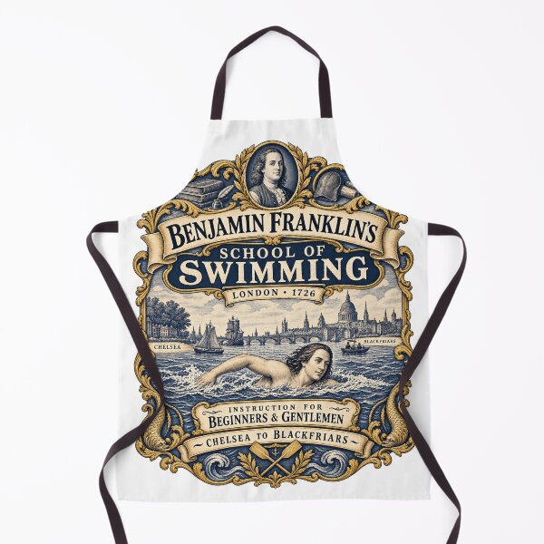 Item preview, Benjamin Franklin’s School of Swimming — London 1726 designed and sold by Past in Threads.