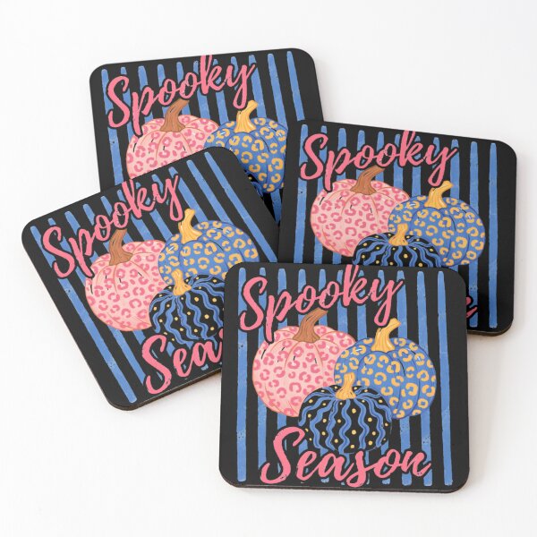 Item preview, Spooky Season Leopard Pumpkins Cute Pink Blue Halloween Fall  designed and sold by Zizo-DR44.