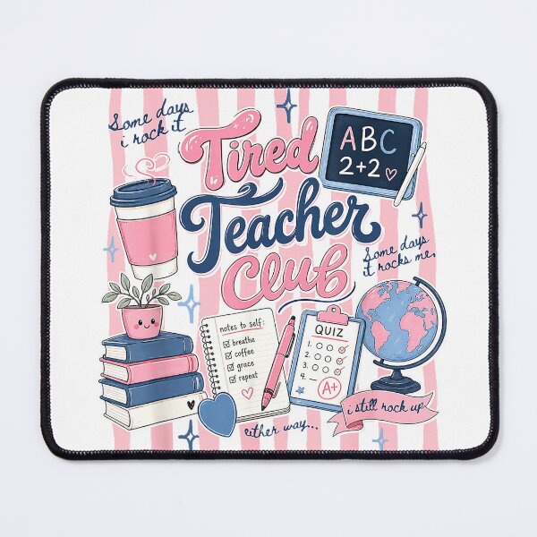 Item preview, Tired Teacher Club Teaching Funny Coffee Teacher Teach Women T-Shirt designed and sold by Badriiiii.