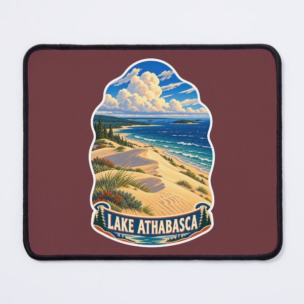 Item preview, Lake Athabasca Vintage Canadian Sand Dunes Travel Print designed and sold by PinUpPizzazz.