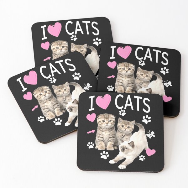 Item preview, I Love Cats Cute Kitten Collage for Cat Lovers designed and sold by MiALopezArt.
