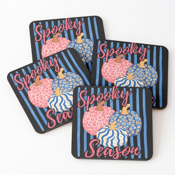 Item preview, Spooky Season Leopard Print Pumpkins Cute Pink Blue Fall Halloween designed and sold by Zizo-DR44.
