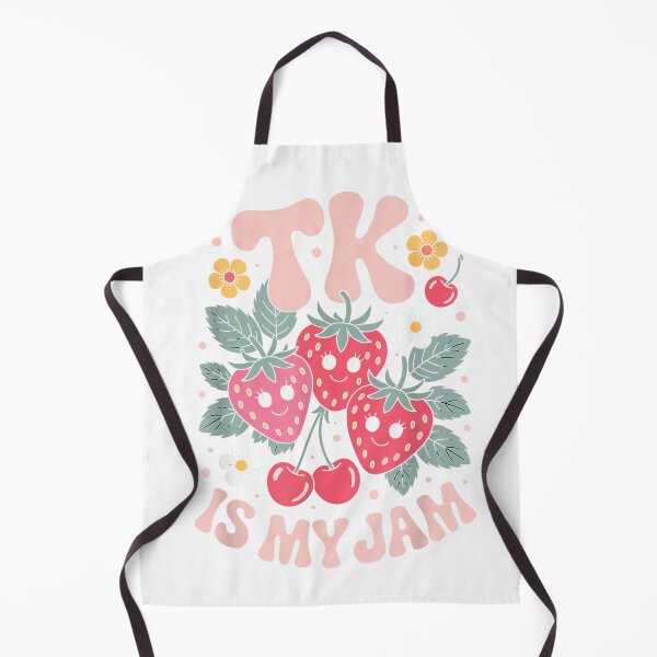 Item preview, TK is My Jam Strawberry Cherry Funny Teacher Student Outfit T-Shirt designed and sold by Magoya Store ⭐⭐⭐⭐⭐.