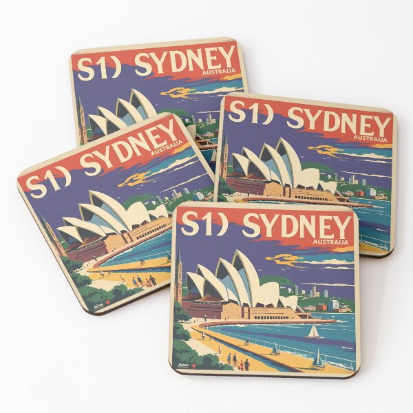 Item preview, Sydney Australia – Vintage Travel Poster   designed and sold by Eclipse 3699.