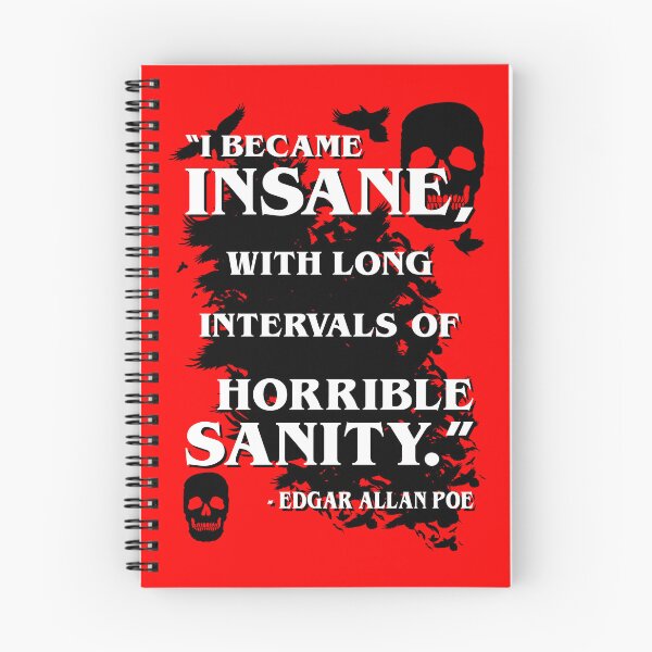 Item preview, I became insane, with long intervals of horrible sanity, Edgar Allan Poe  designed and sold by 4gottenlore.