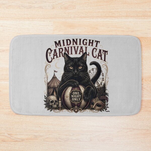 Item preview, Midnight Carnival Cat Black Cat Halloween Gothic Storybook Art designed and sold by BernoNickel.