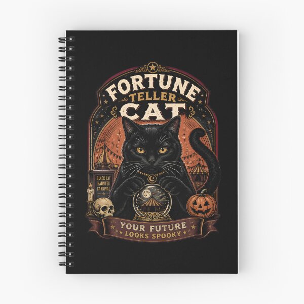 Item preview, Fortune Teller Cat Black Cat Halloween Retro Poster designed and sold by BernoNickel.