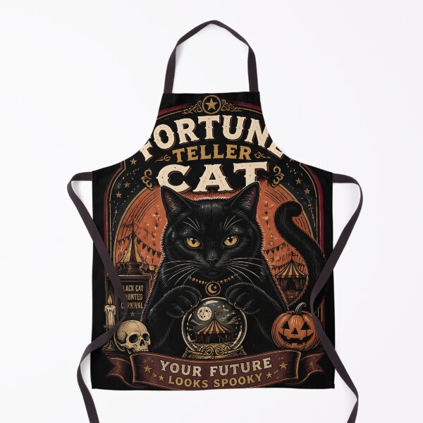 Item preview, Fortune Teller Cat Black Cat Halloween Retro Poster designed and sold by BernoNickel.