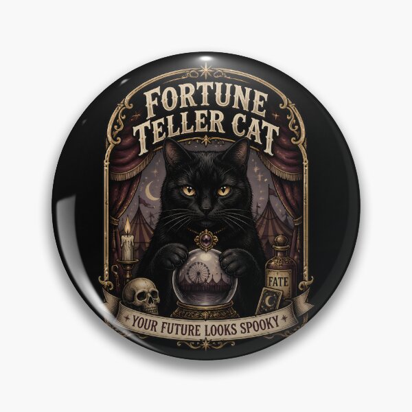 Item preview, Fortune Teller Cat Black Cat Halloween Gothic Storybook Art designed and sold by BernoNickel.