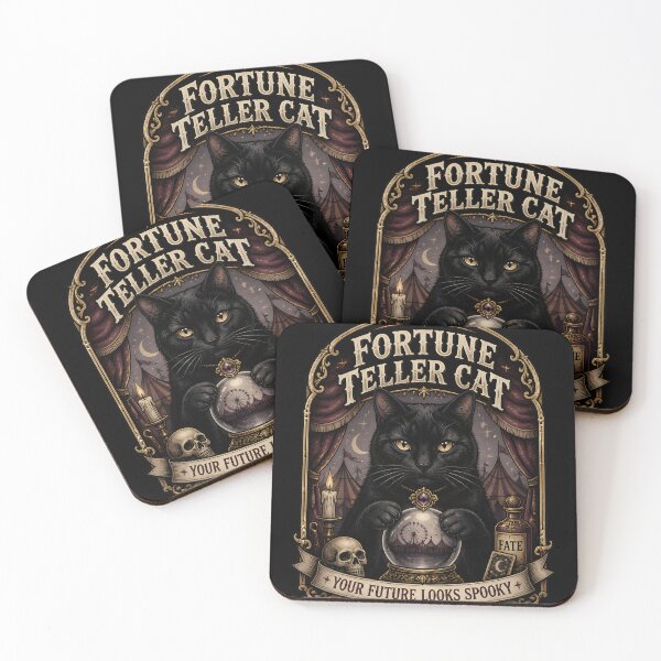 Item preview, Fortune Teller Cat Black Cat Halloween Gothic Storybook Art designed and sold by BernoNickel.