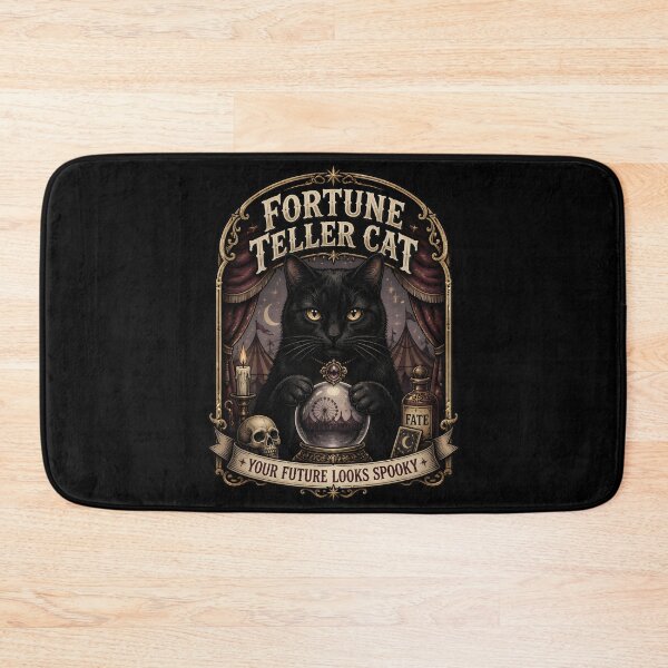 Item preview, Fortune Teller Cat Black Cat Halloween Gothic Storybook Art designed and sold by BernoNickel.