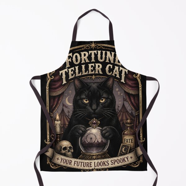Item preview, Fortune Teller Cat Black Cat Halloween Gothic Storybook Art designed and sold by BernoNickel.