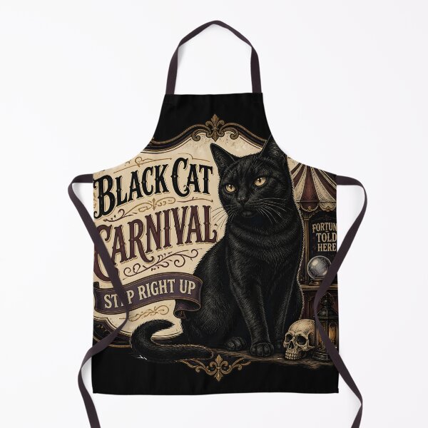 Item preview, Black Cat Carnival Black Cat Halloween Gothic Storybook Art designed and sold by BernoNickel.