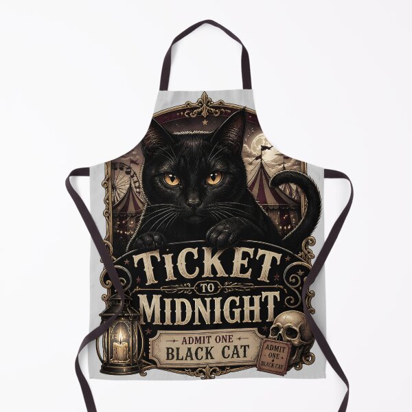 Item preview, Ticket To Midnight Black Cat Halloween Gothic Storybook Art designed and sold by BernoNickel.