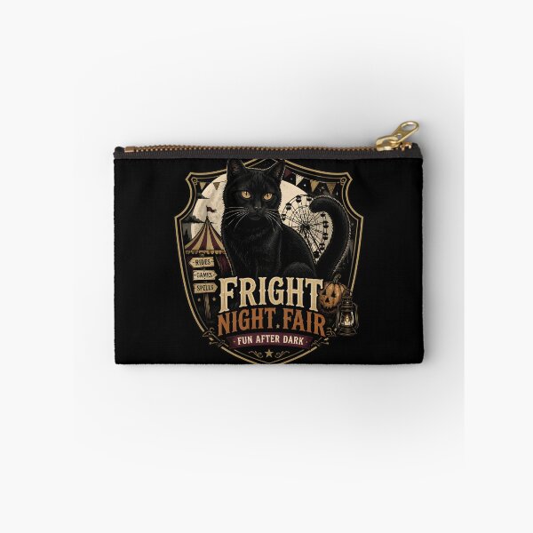 Item preview, Fright Night Fair Black Cat Halloween Retro Poster designed and sold by BernoNickel.