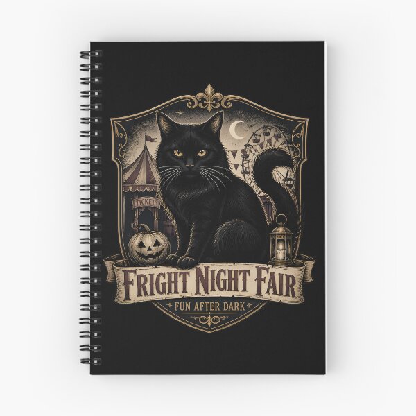 Item preview, Fright Night Fair Black Cat Halloween Gothic Storybook Art designed and sold by BernoNickel.