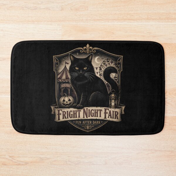 Item preview, Fright Night Fair Black Cat Halloween Gothic Storybook Art designed and sold by BernoNickel.