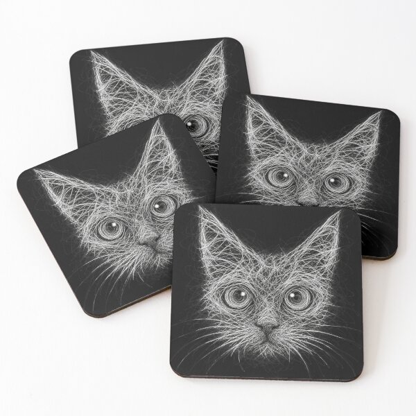 Item preview, Cat in Continuous Doodle - Abstract Art of Continuous Lines designed and sold by elglotonmusical.