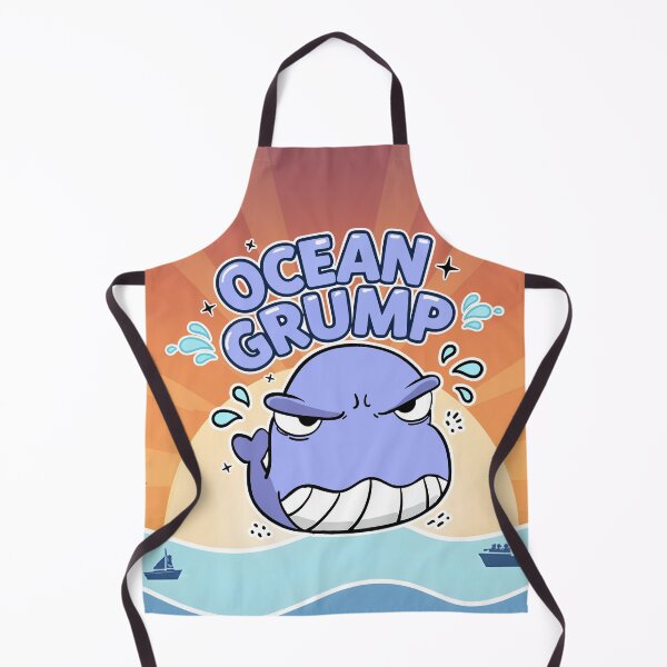 Item preview, Ocean Grump Whale Cartoon Square Edition designed and sold by Taridesign.