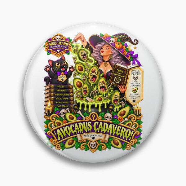 Item preview, MISS HEARD'S - ✨MISHEARD MAGIC COLLECTION✨ COLLECTION - THE HALLOWEEN INCANTATION - AVOCADUS CADAVERO designed and sold by WheelieGdArt.