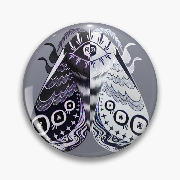 Item preview, Black And White Goth Moth designed and sold by haunted totem.