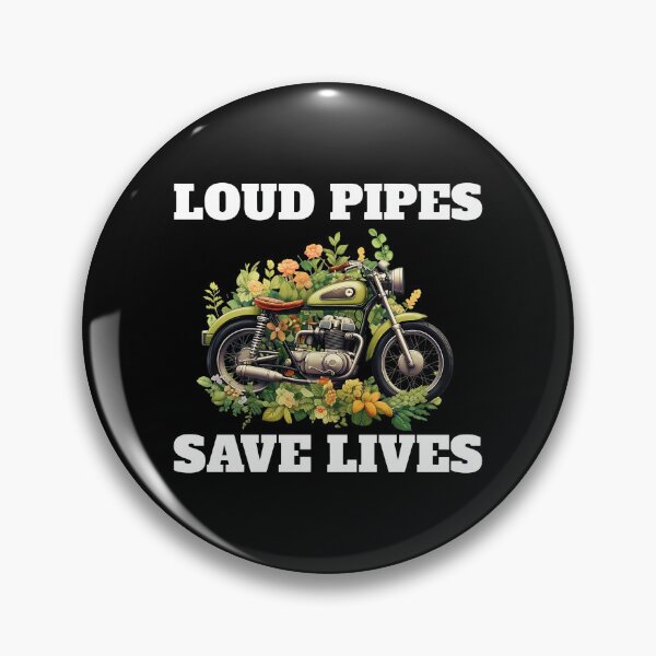 Item preview, Vintage Motorcycle Loud Pipes Save Lives Floral Art designed and sold by brioladnfarac.