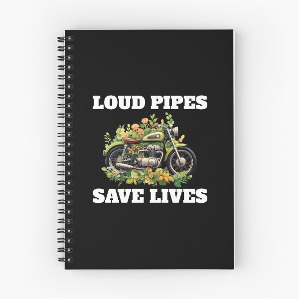 Item preview, Vintage Motorcycle Loud Pipes Save Lives Floral Art designed and sold by brioladnfarac.