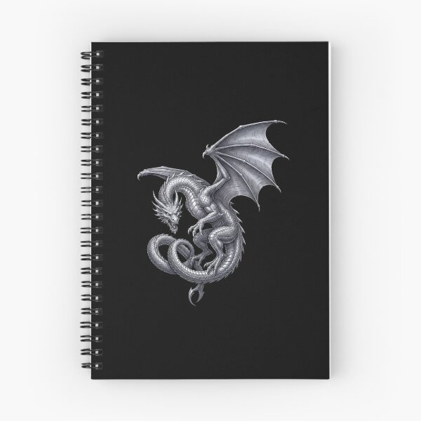 Item preview, Detailed Silver Winged Dragon Classic Fantasy Creature Design designed and sold by Ostericaimusa.