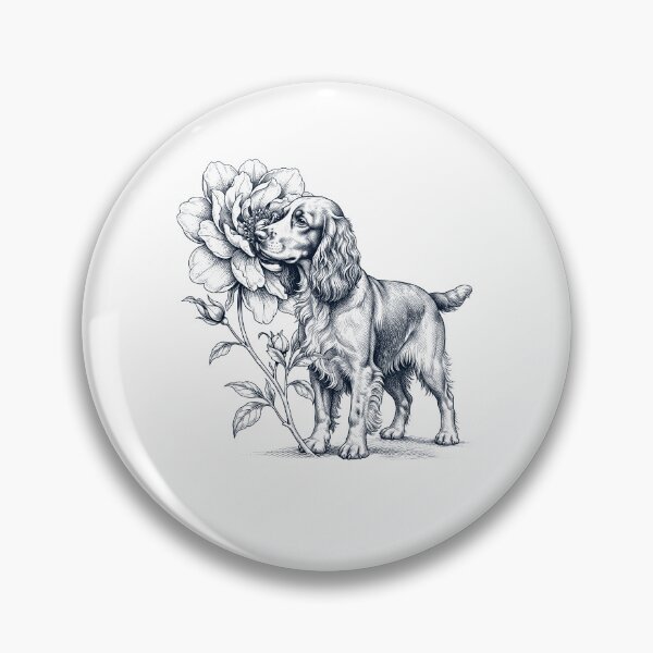 Item preview, Field Spaniel Smell Flower Dog Lover designed and sold by dian-rody-crest.