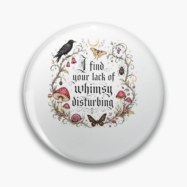 Item preview, I Find Your Lack Of Whimsy Disturbing Mushroom Crow Gothic designed and sold by Pider-Vampire.