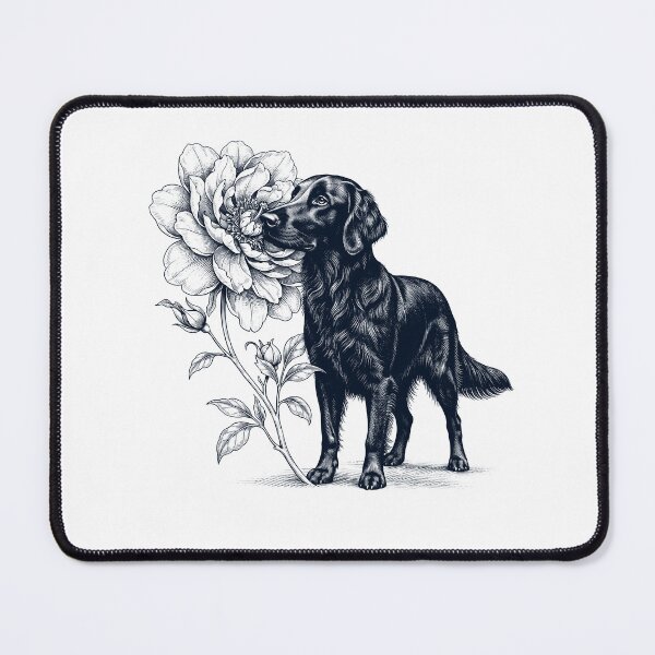 Item preview, Flat Coated Retriever Smell Flower Dog Lover designed and sold by dian-rody-crest.