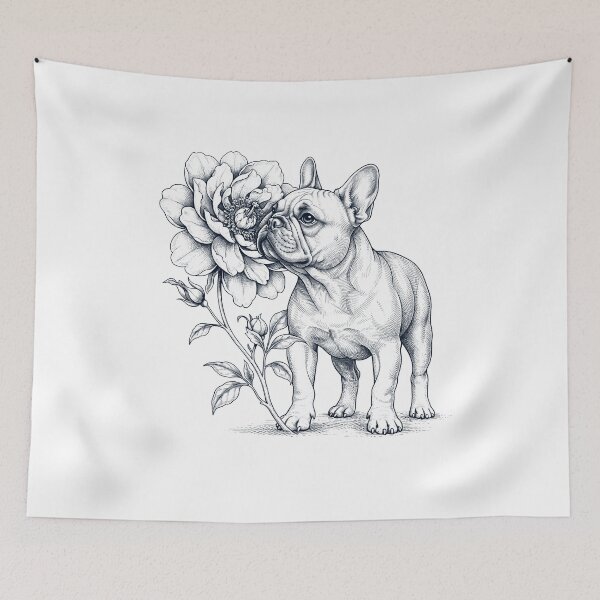 Item preview, French Bulldog Smell Flower Dog Lover designed and sold by dian-rody-crest.
