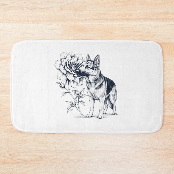 Item preview, German Shepherd Smell Flower Dog Lover designed and sold by dian-rody-crest.