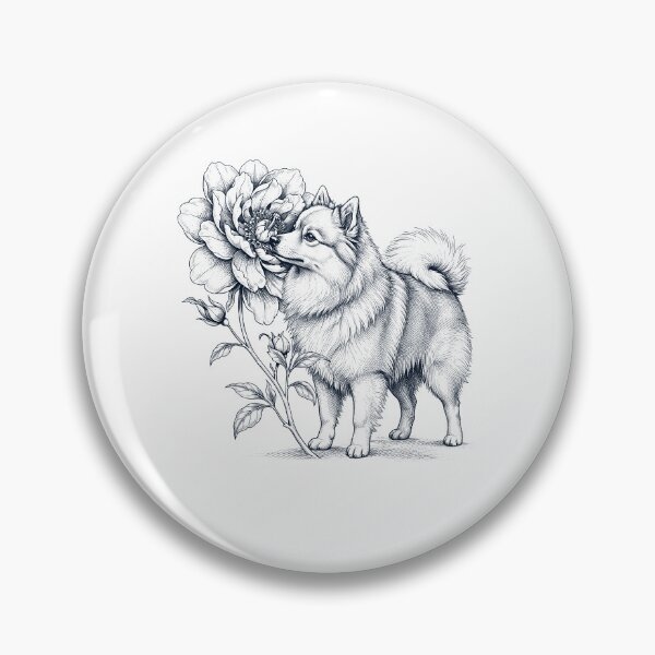Item preview, German Spitz Smell Flower Dog Lover designed and sold by dian-rody-crest.