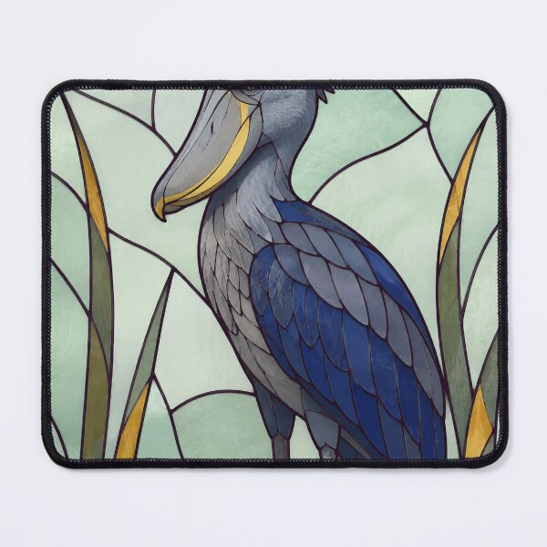 Aperçu de l'œuvre Cobalt Shoebill Reed Window créée et vendue par aihrgdesign.